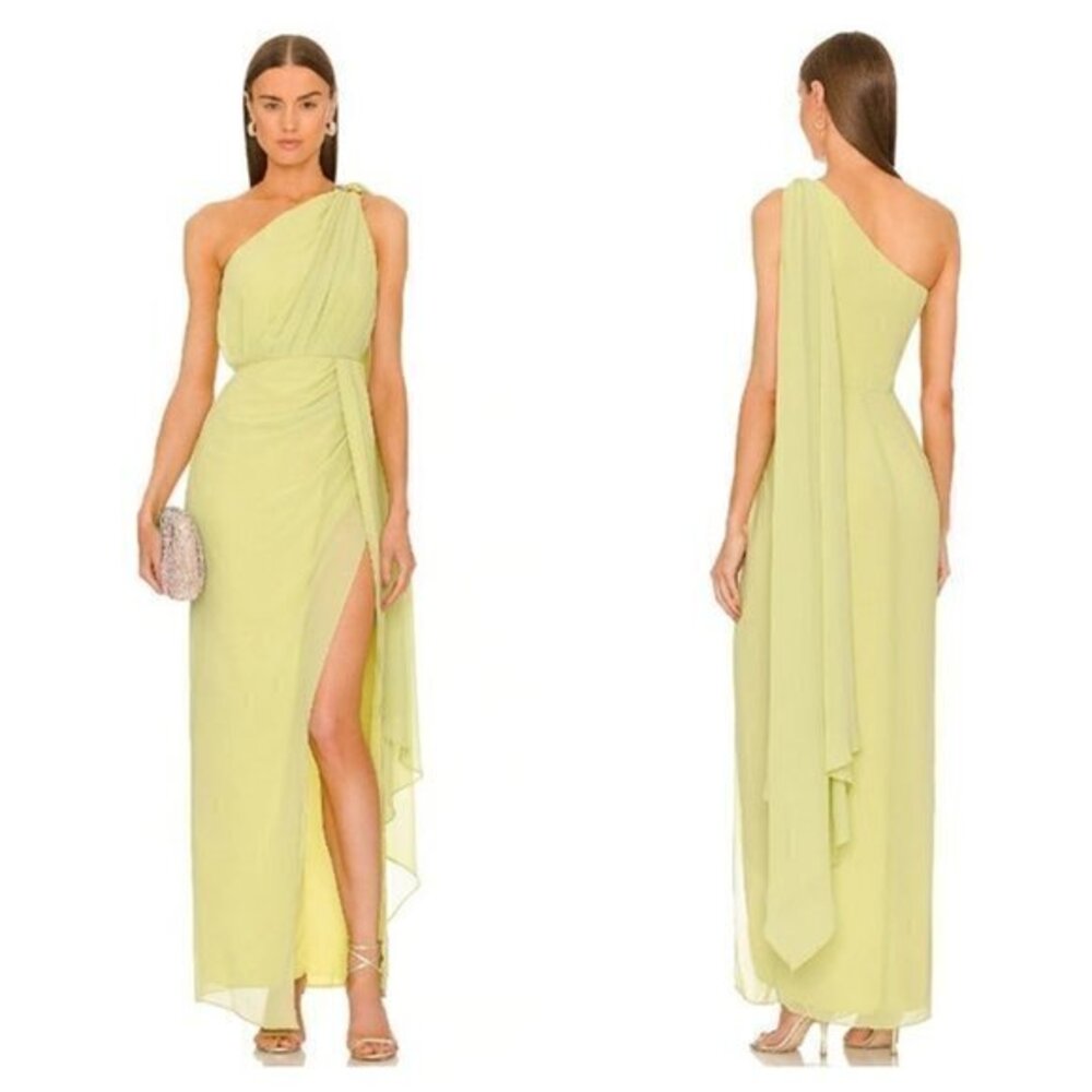 Michael Costello x REVOLVE Robert Gown - Citron Green